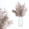 Bouquet in a glass vase with a golden stand